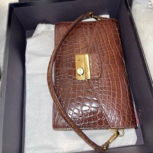 Prada coco  genuine croc hand bag with storage’s Prada box and dust bag